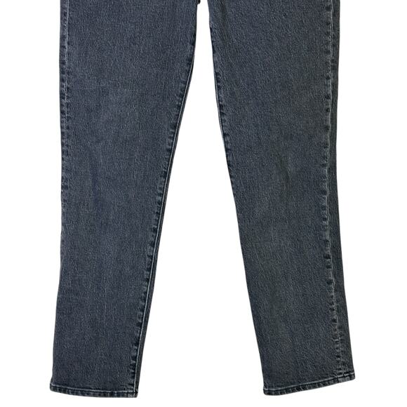 Madewell Perfect Vintage Jeans Size 26 Black Straight Leg Rigid High Rise Retro - Picture 4 of 9